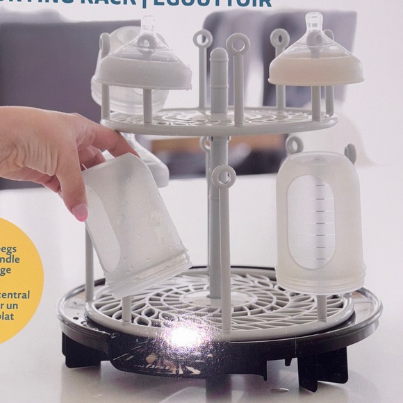 The First Years Spin Stack Drying Rack - Gray - Picture 4 of 4